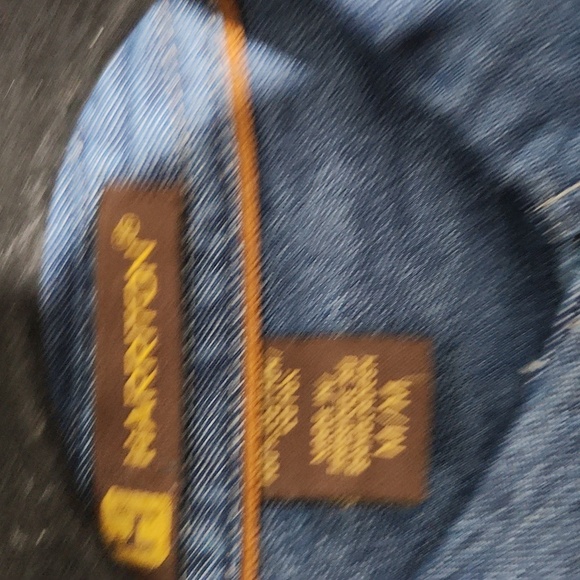 Harrington shirt Womens size M denim longsleeve Button - Picture 2 of 8